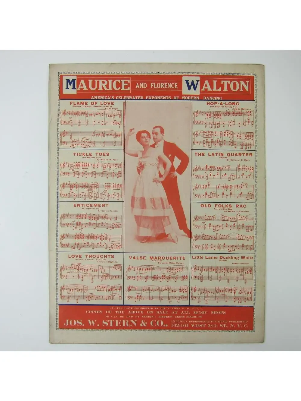 Sheet Music Nights of Gladness Valse Piano Charles Antcliffe Antique 1912